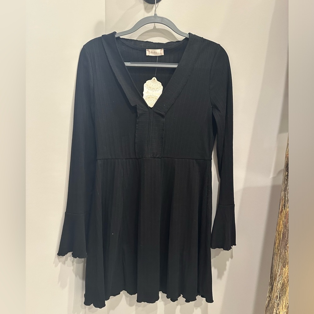 Black long sleeve Atlar’d State mini dress